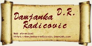 Damjanka Radicović vizit kartica